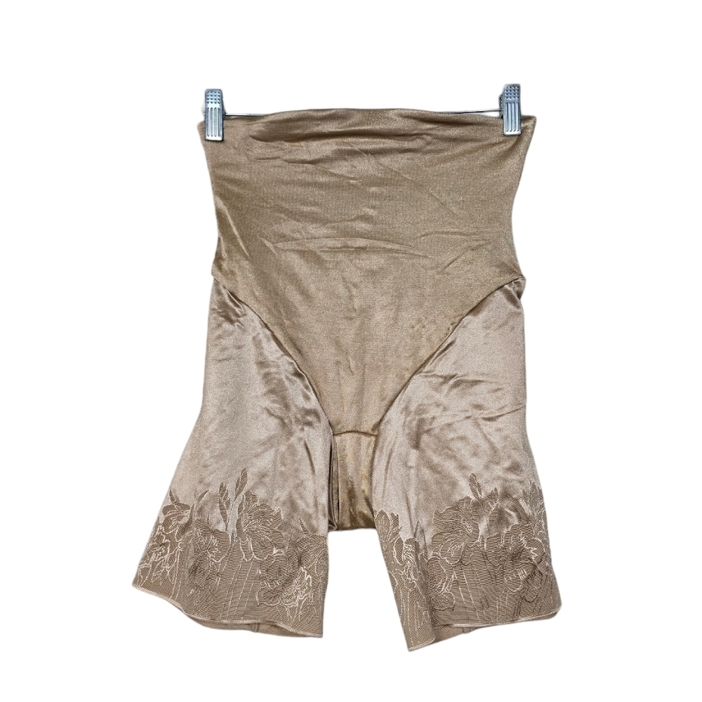 Maidenform Fleexes Gold Floral Stretch Shapewear Shorts L